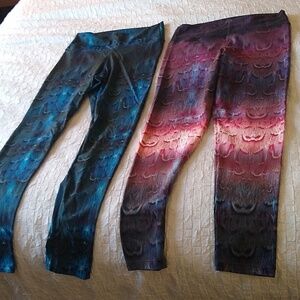 Barrel for Nadia Peacock Feather Yoga Leggings size large x 2